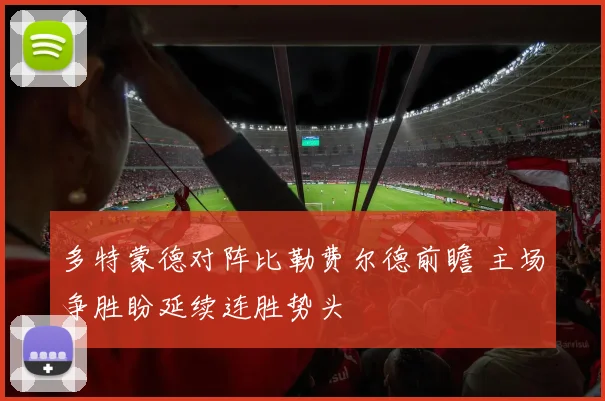 多特蒙德对阵比勒费尔德前瞻 主场争胜盼延续连胜势头