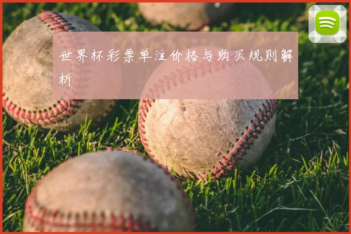 世界杯彩票单注价格与购买规则解析